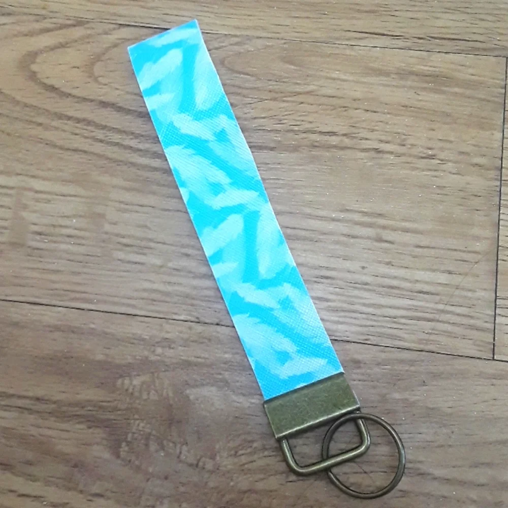 feather wristlet keychain
